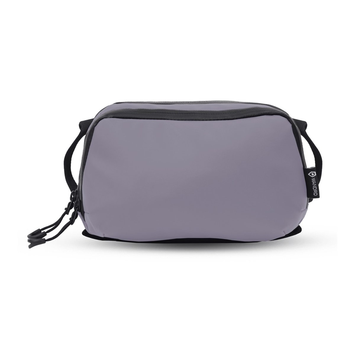 WANDRD Tech Bag Large Uyuni Purple - Frontansicht einer grauen Tasche mit Wandrd-Logo