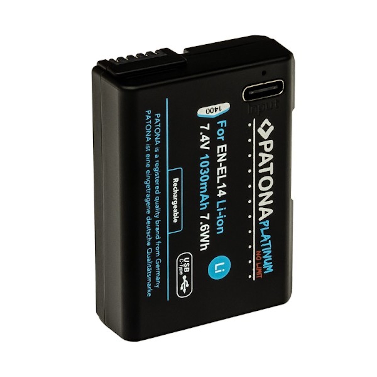 Patona Platinum Akku mit USB-C Input f. Nikon EN-EL14