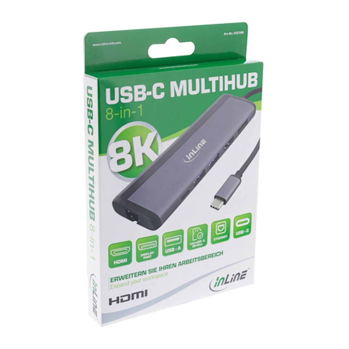 InLine 8in1 USB Typ-C Multihub PD 3.0 100W