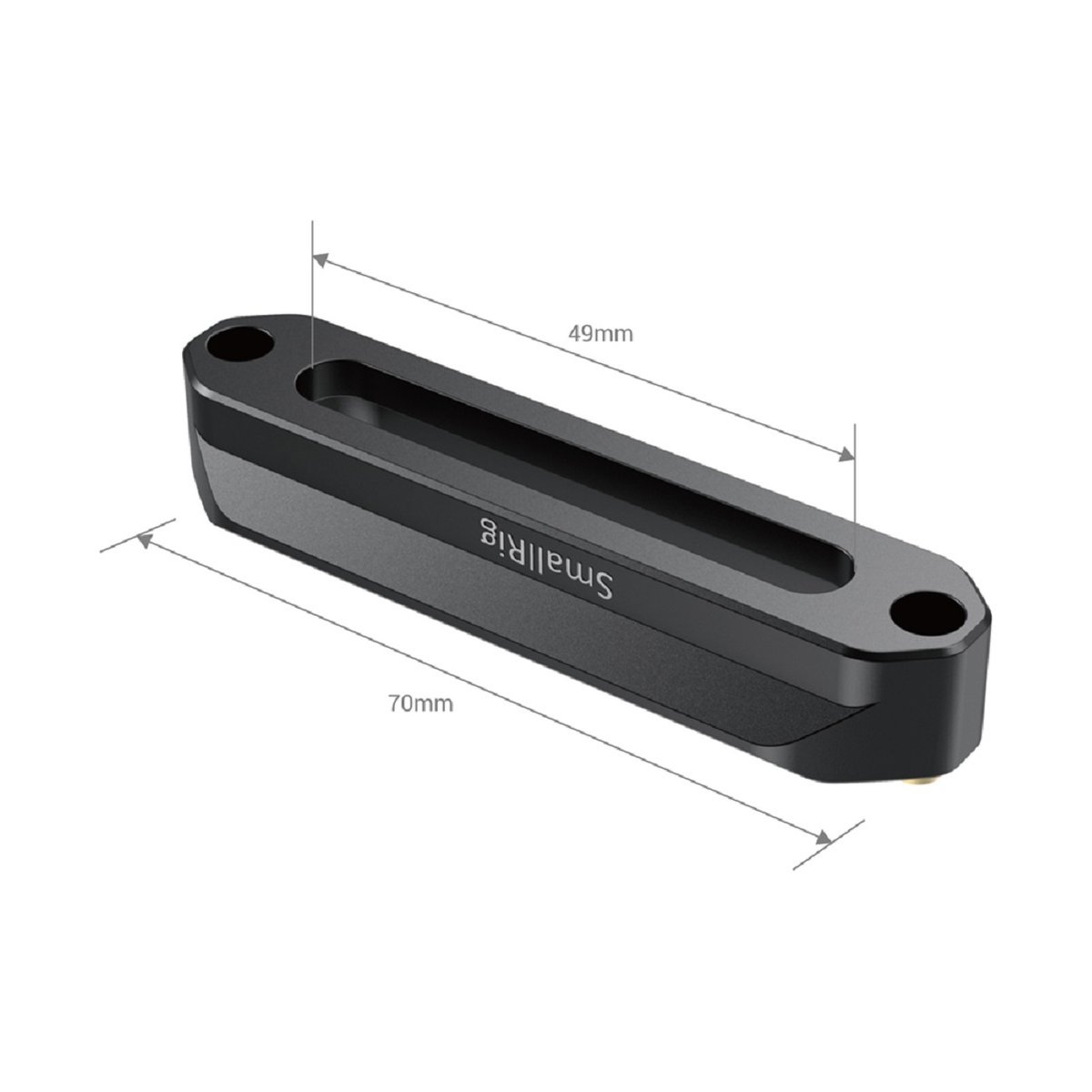 SmallRig 1195B Quick Release-Rail mit 7cm Sicherheitsstifte - Abmessungen der SmallRig Montageplatte