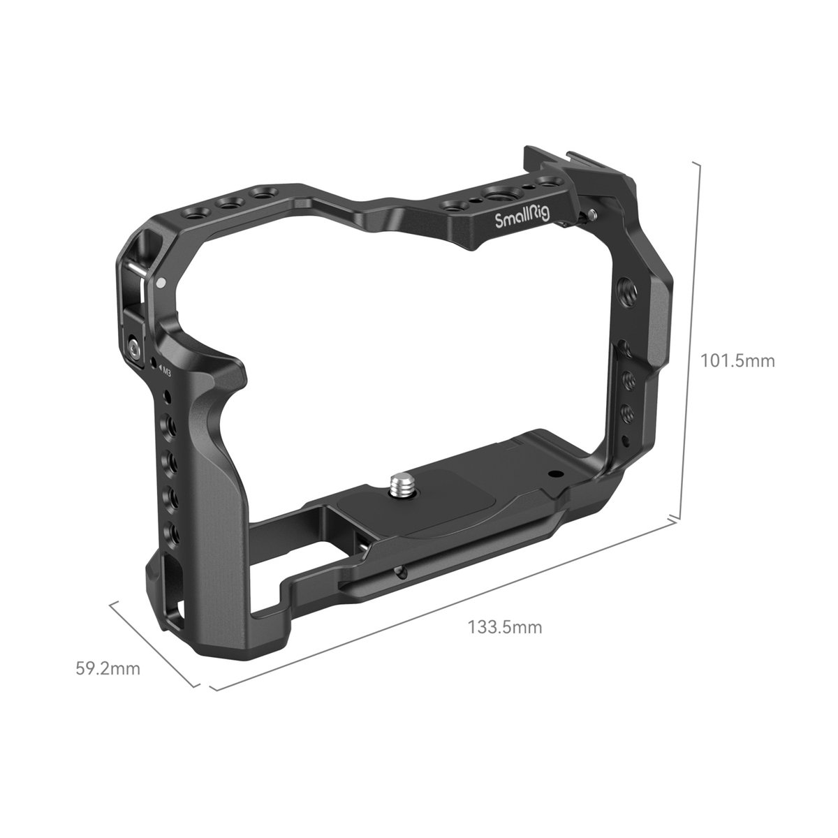 SmallRig 4214 Cage für Canon EOS R50 - Abmessungen der SmallRig Kamera-Cage