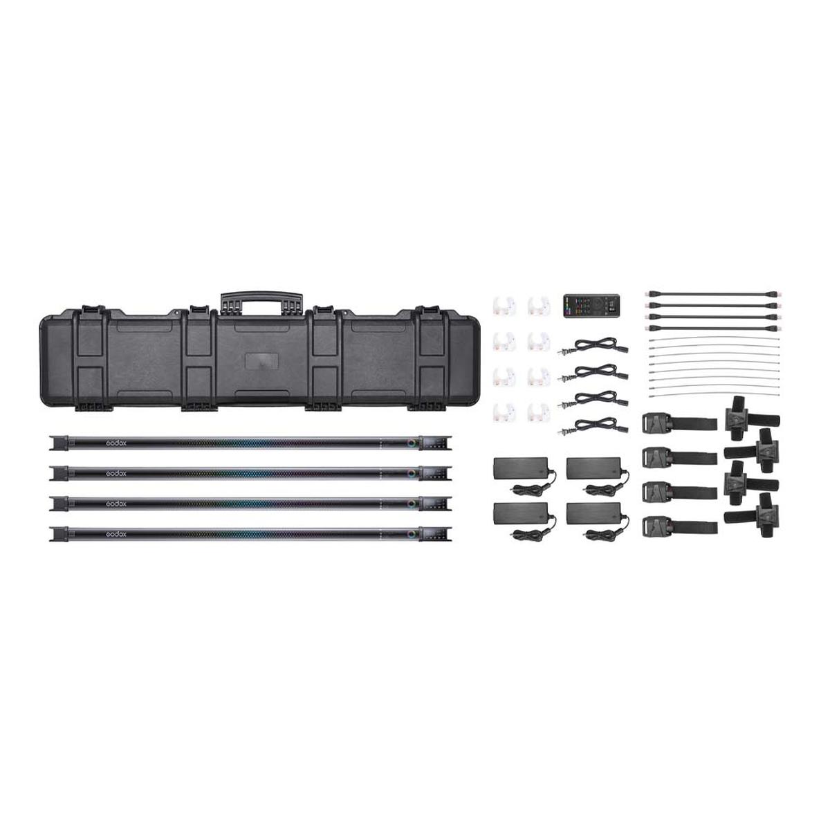 Godox TL120 RGB-Röhrenlicht-Set mit vier Lichtern