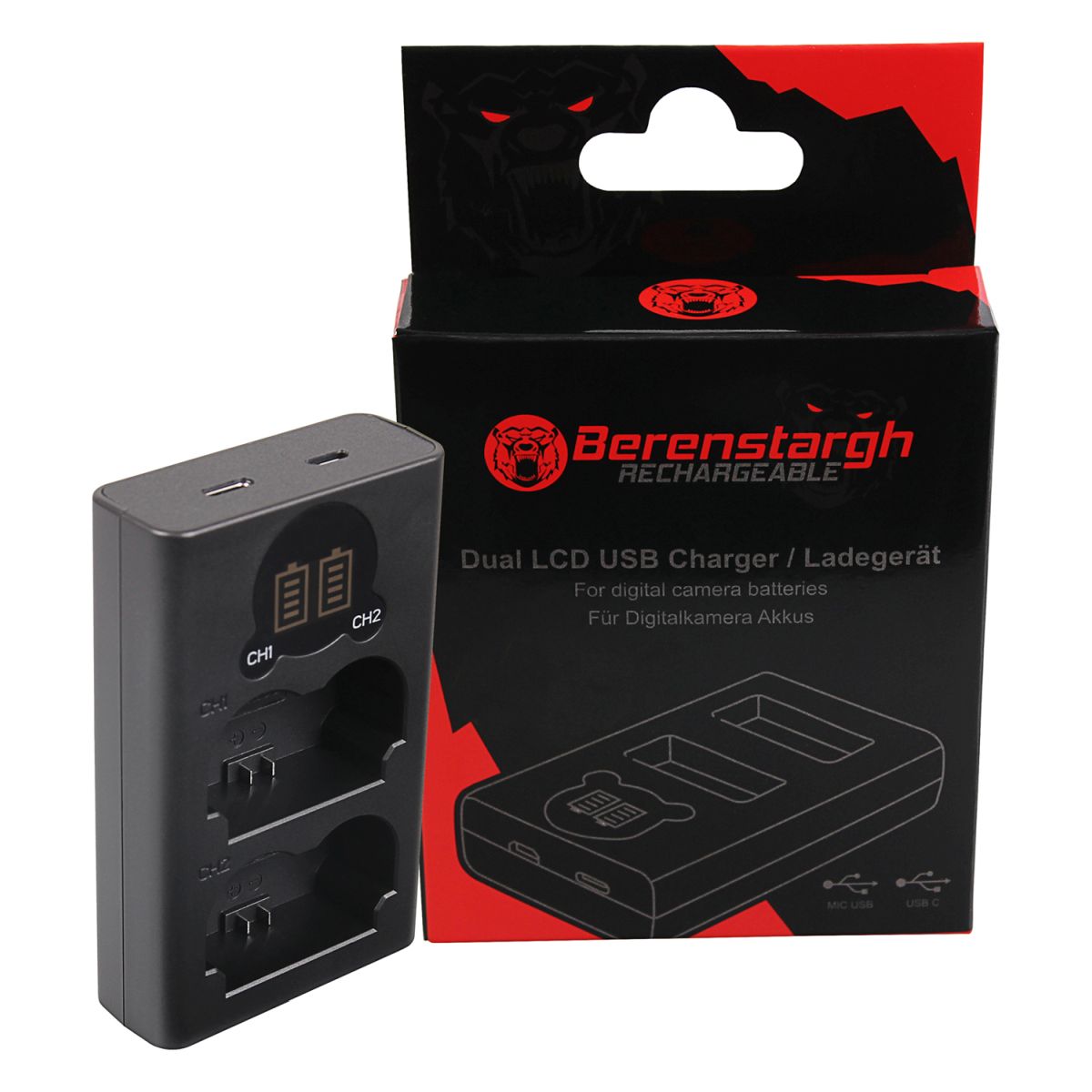 Berenstargh Dual USB Ladegerät für Fujifilm NP-W235 Berenstargh Dual USB Ladegerät für Fujifilm NP-W235