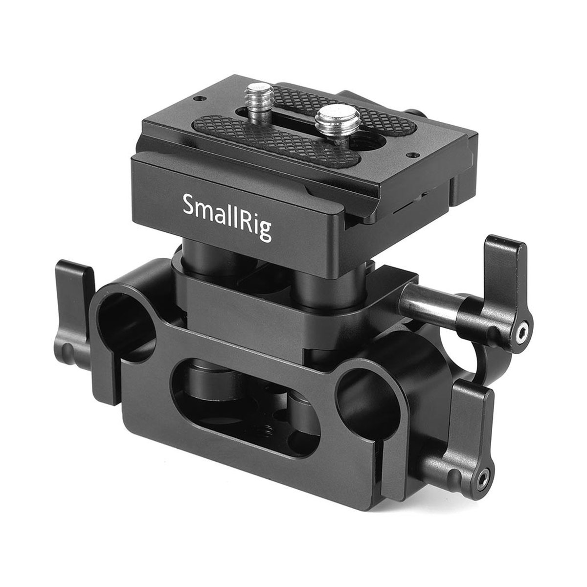 SmallRig 2272B Universale Bodenplatte 15 mm Rod Support-System - Produktansicht der SmallRig Super Clamp mit Schnellwechselplatte