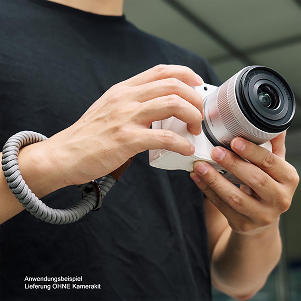 SmallRig 5431 Leder-Halbschalen-Kit weiß für Canon EOS R50V