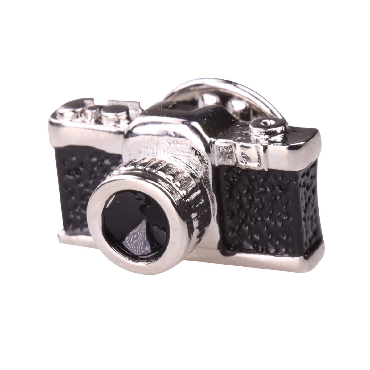B.I.G. Anstecknadel Pin - Kamera 3D schwarz/silber