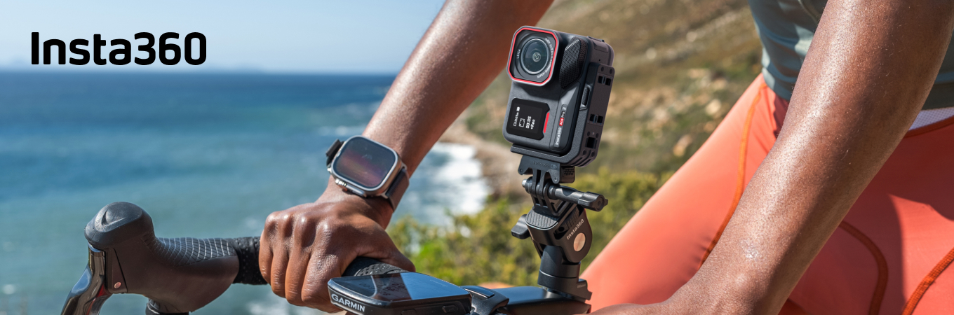 Insta360 Ace Pro 2 8K Actionkamera am Rennrad für stabile POV Outdoor-Aufnahmen