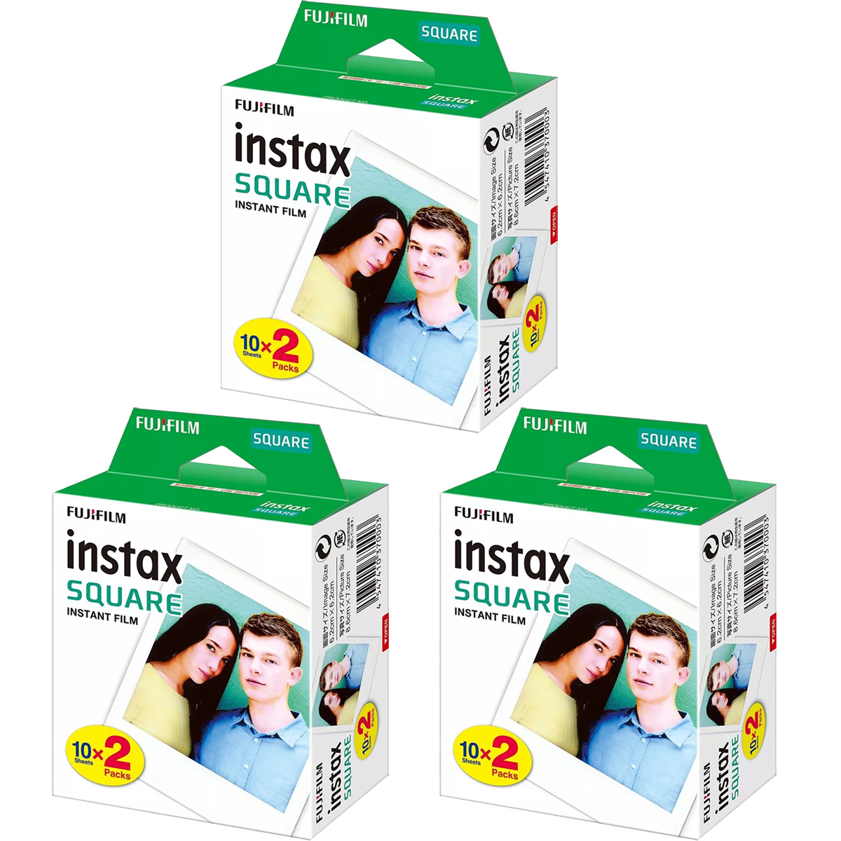 Fujifilm Instax Square Film 3er Doppelpack (60 Bilder) Fujifilm Instax Square 3er Doppelpack