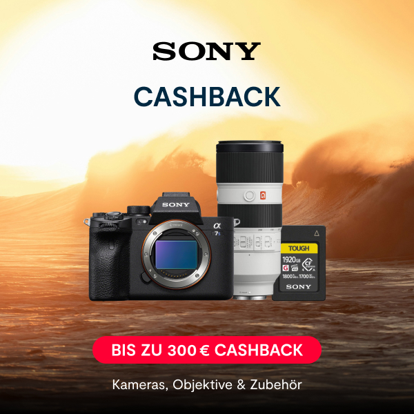 Sony Cashback Aktion – bis zu 300 € sparen auf Kameras, Objektive und Zubehör sichern