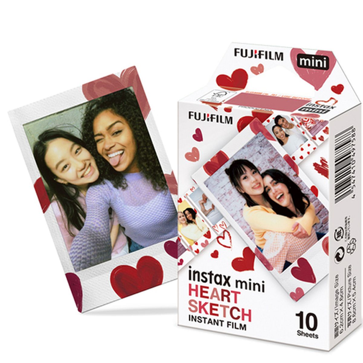 Fujifilm Instax Mini Heart Sketch Sofortbildfilm Fujifilm Instax Mini Heart Sketch Sofortbildfilm