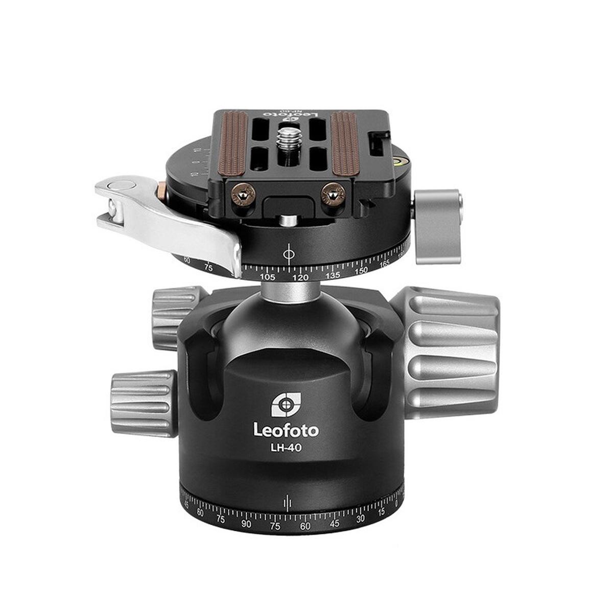 Leofoto Stativ-Kugelkopf LH-40PCL, Dual-Panoramafunktion + Schnellwechselplatte NP-60 Leofoto Stativ-Kugelkopf LH-40PCL, Dual-Panoramafunktion + Schnellwechselplatte NP-60