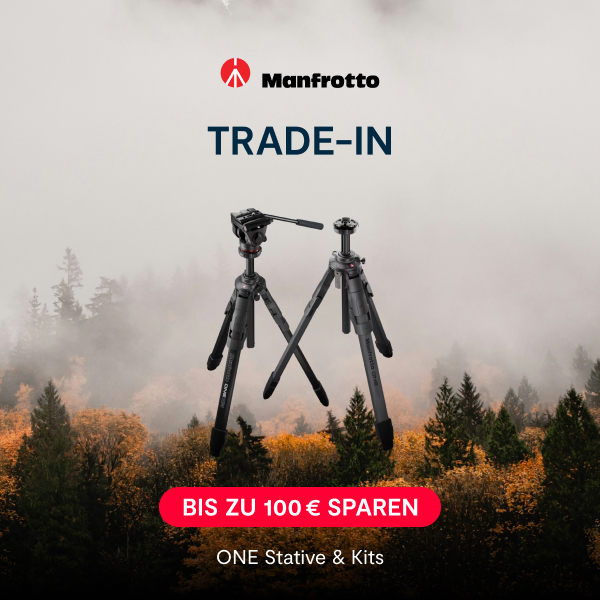Manfrotto Trade-In – Bis zu 100 € Rabatt auf ONE Stative