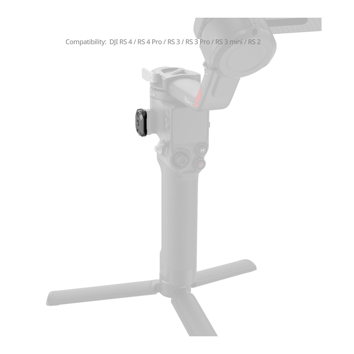 SmallRig 4640 HawkLock H21 QR mini NATO Rail für DJI Stabilizers - Anwendungsbeispiel: Schnellverschlussadapter seitlich am Gimbal