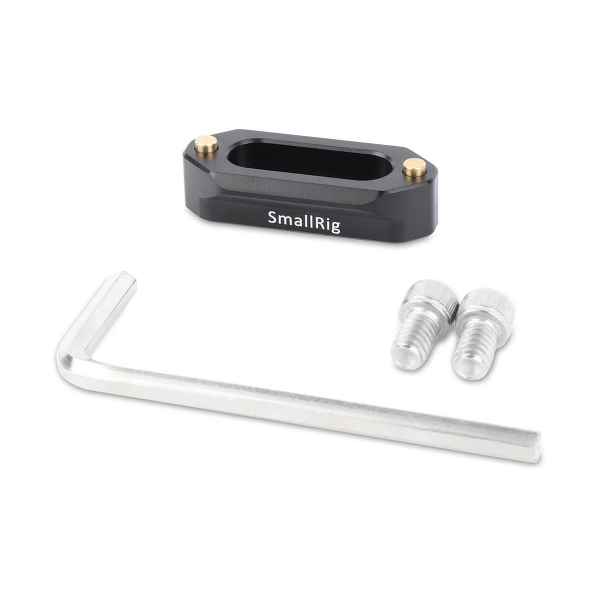 SmallRig 1409 Quick-Release NATO-Rail 46 mm mit Sicherheitsstift für Topgriff - Lieferumfang: SmallRig Adapter, 2 Befestigungsschrauben, Inbusschlüssel