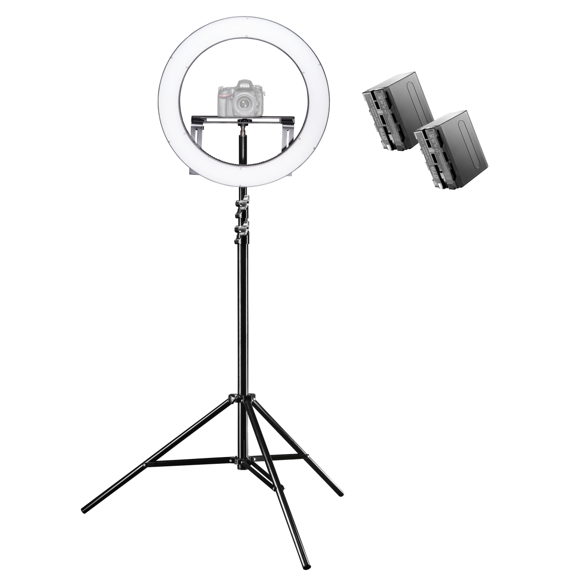 Walimex pro LED Ringleuchte 500 Bi Color Set2 Akku