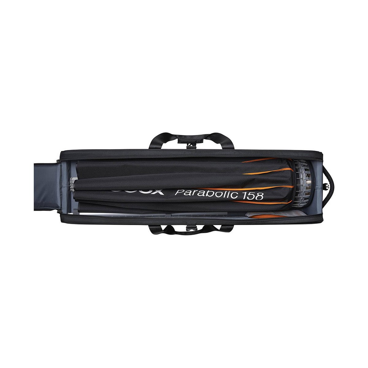 Godox Carry Bag for Parabolic 158 - Detailansicht: Godox Parabolic 158 Softbox gefaltet in Tragetasche