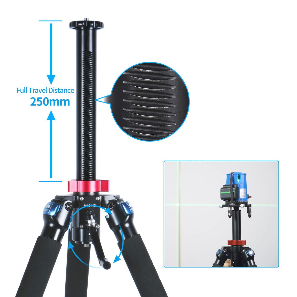 SIRUI R-4214E Reporter E - Dreibeinstativ 178 cm mit verzahnter Mittelsule Carbon ? RE-Serie