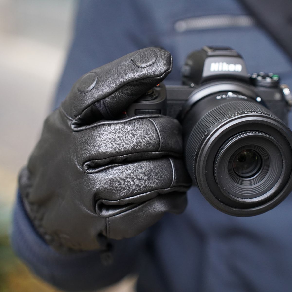 Vallerret Hatchet Leather Glove Black, Leder-Fotohandschuhe S Schwarz