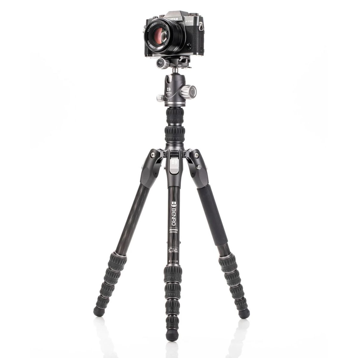 Benro Rhino Series Carbon Fibre FRHN05C + VX20 Stativkit Anwendungsbeispiel mit Kamera