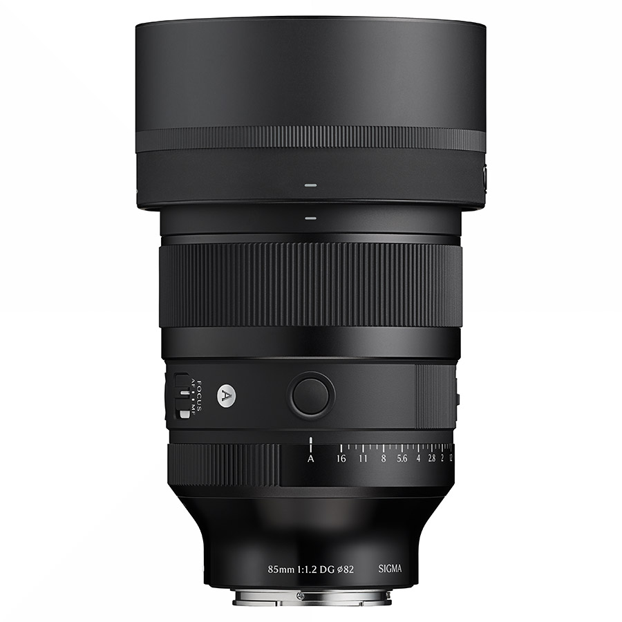 Sigma 85 mm 1:1,2 DG (A) Sony E-Mount Frontalansicht