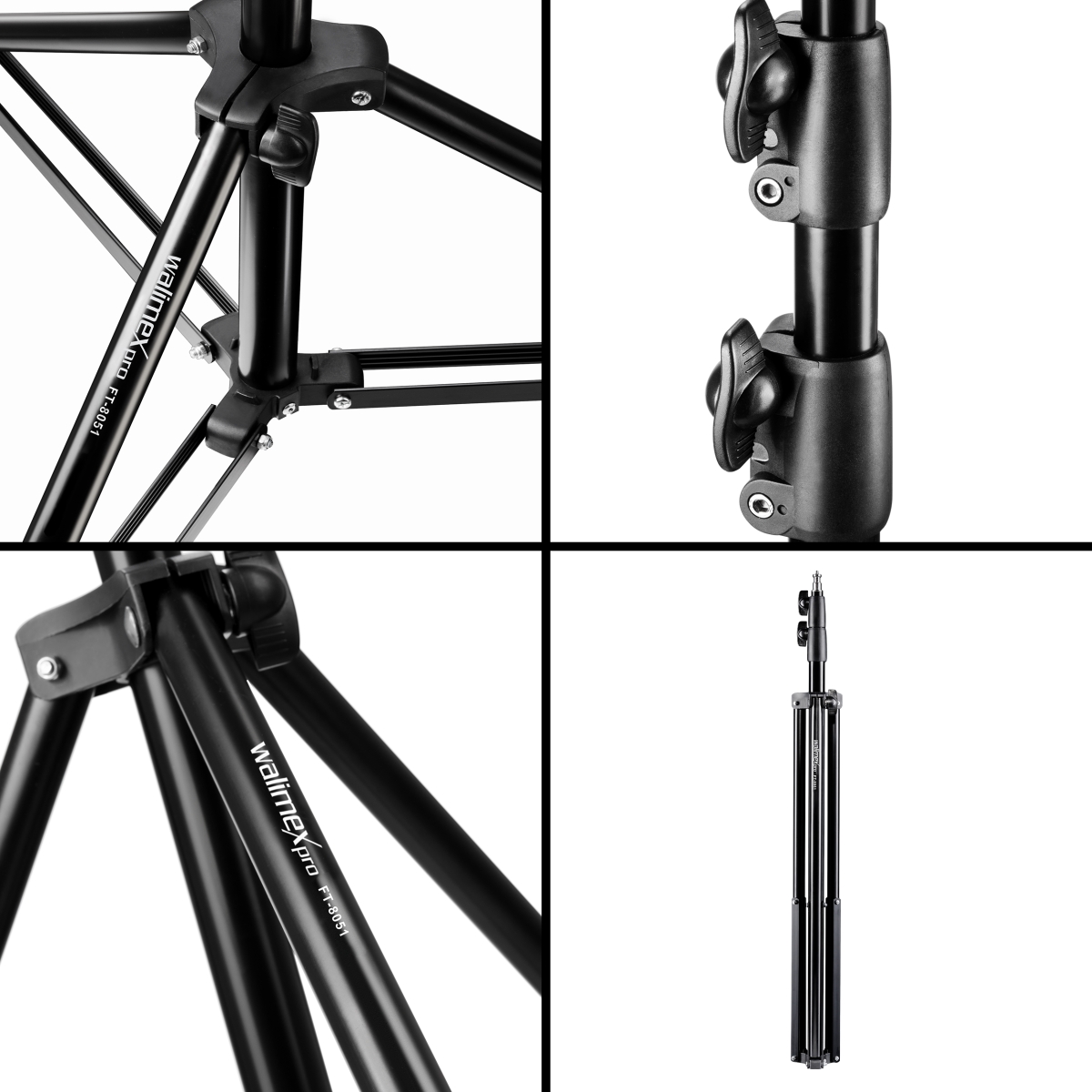 Walimex pro LED Sirius 160 Daylight 65W - Set inkl. Stativ 2,6 m