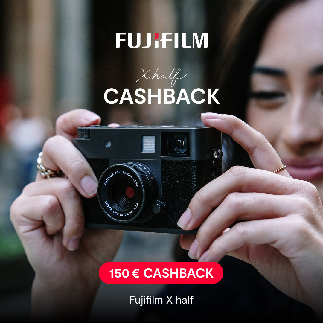 Kompakte Fujifilm X half Kamera kaufen und von der 150 € Cashback Promotion profitieren