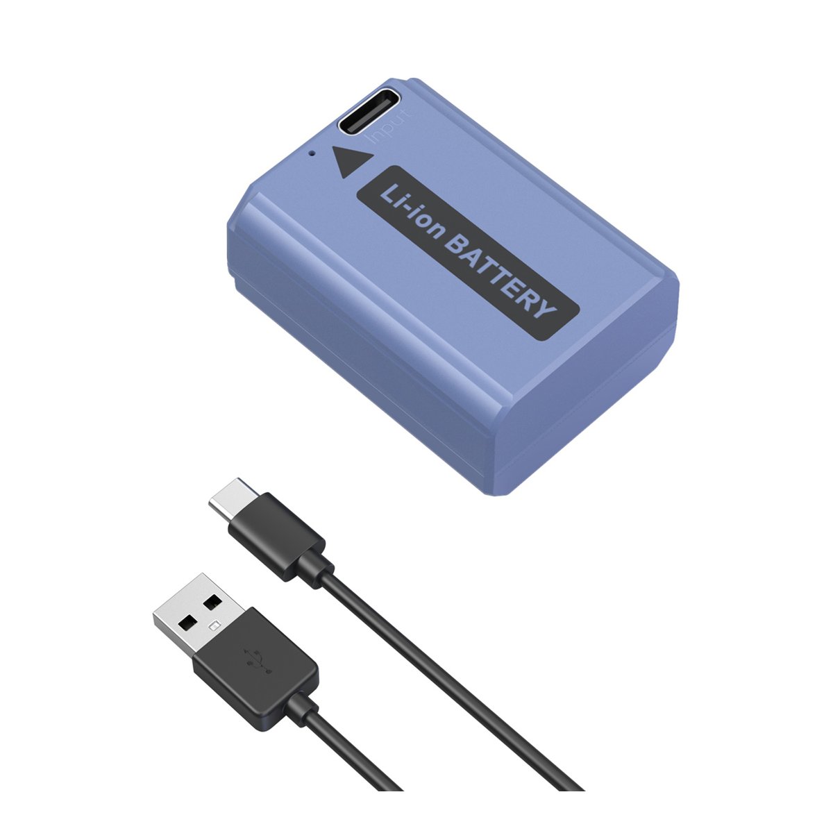 SmallRig 4330 NP-FW50 USB-C (Sony) aufladbare Kamerabatterie - Lieferumfang: blaue Li-ion Batterie und USB-C Ladekabel