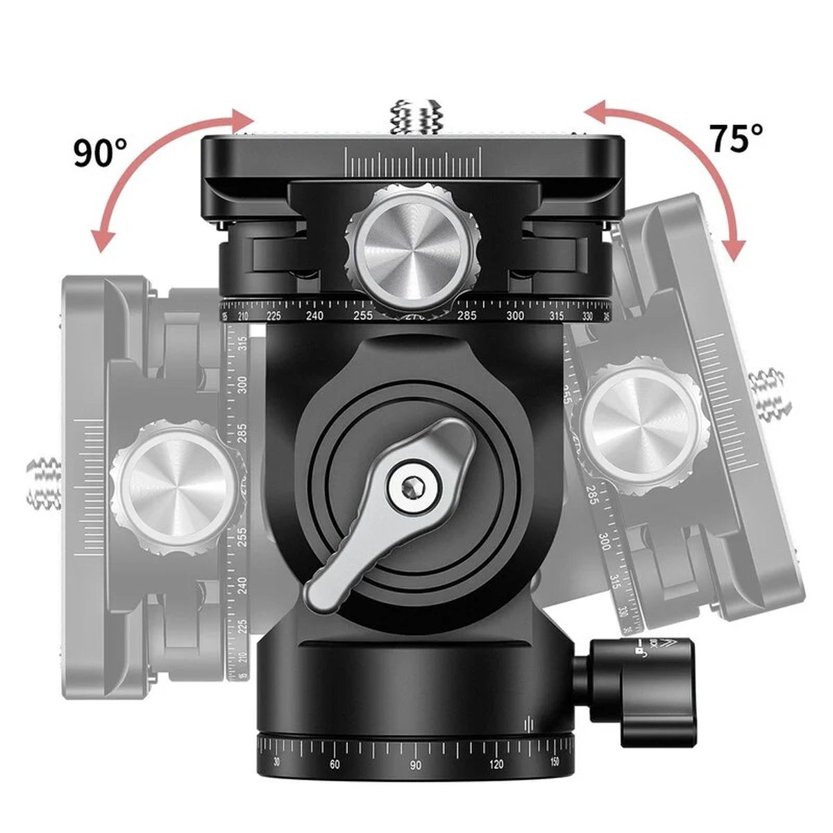 Leofoto BV-0R Videoneiger Schwarz Neigwinkel
