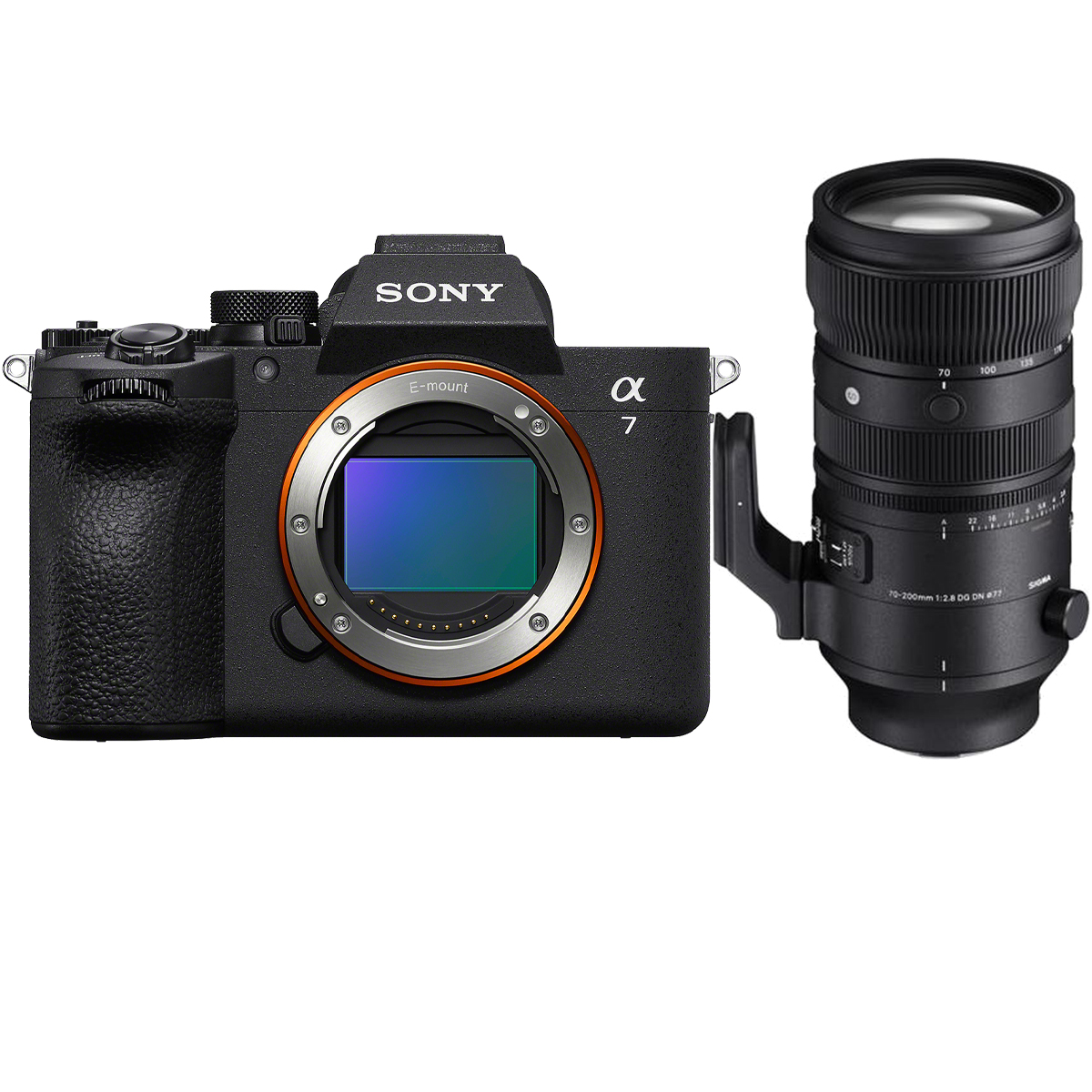 Sony Alpha 7V Gehäuse mit Sigma 70-200 mm 1:2,8 FE DG DN OS Sports