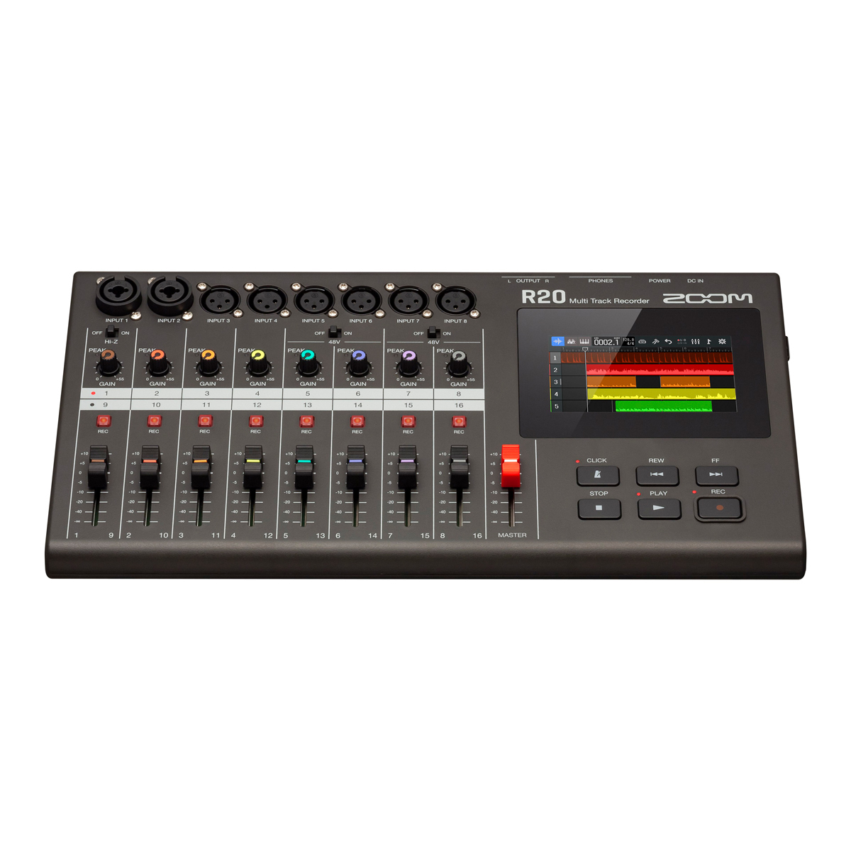 Zoom MultiTrak R20 Schwarz 16-Spur-Recorder