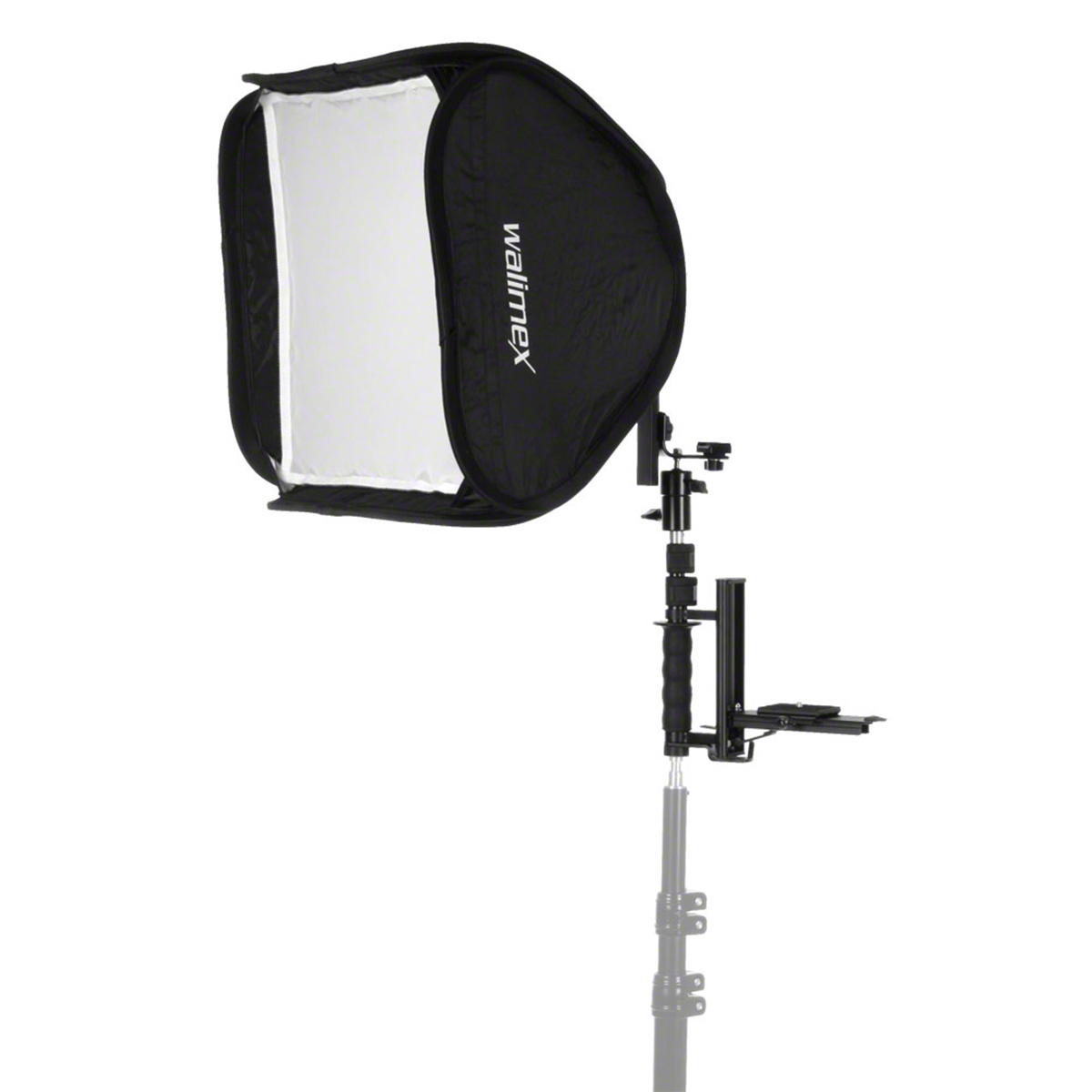 Walimex Klapp-Blitzschiene mit Magic Softbox 40x40 cm