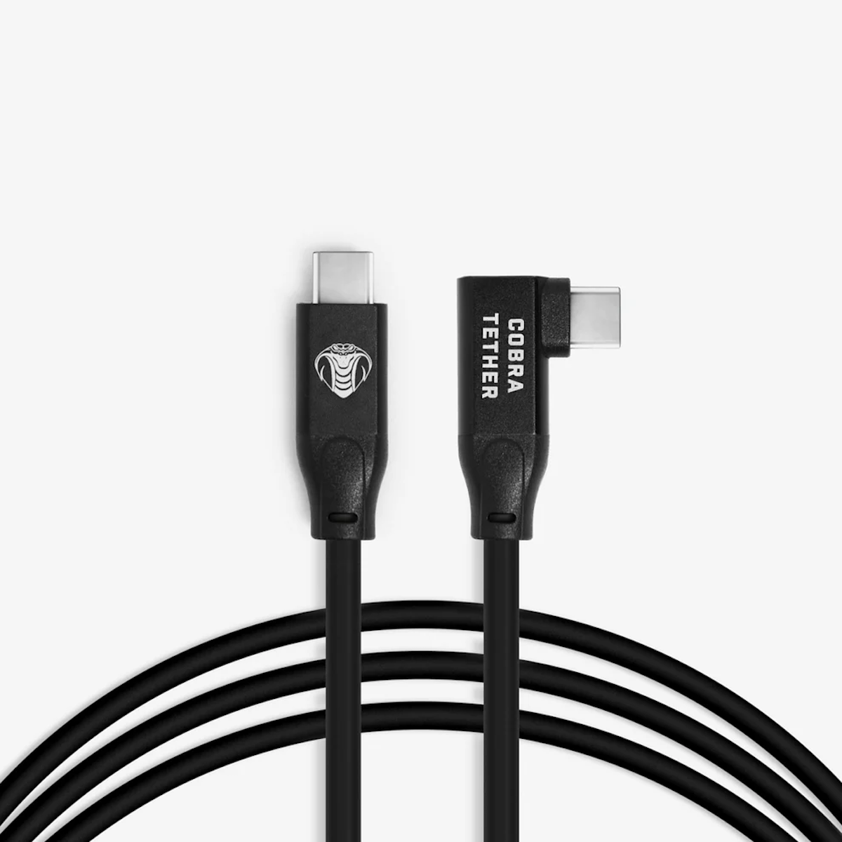 CobraTether USB-C / USB-C 90° 5m schwarz CobraTether USB-C / USB-C 90° 5m schwarz