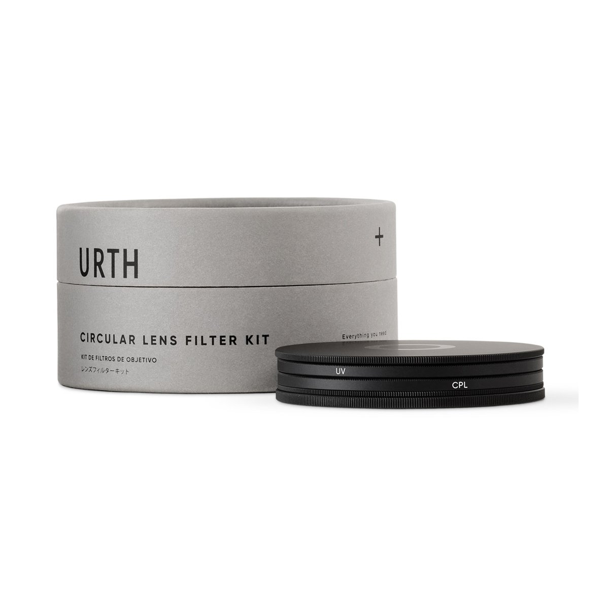 Urth 77mm UV + Circular Polarizing (CPL) Objektivfilter Kit (Plus+) - Lieferumfang: Urth Objektivfilter-Kit mit Verpackung und UV-, CPL-Filtern.