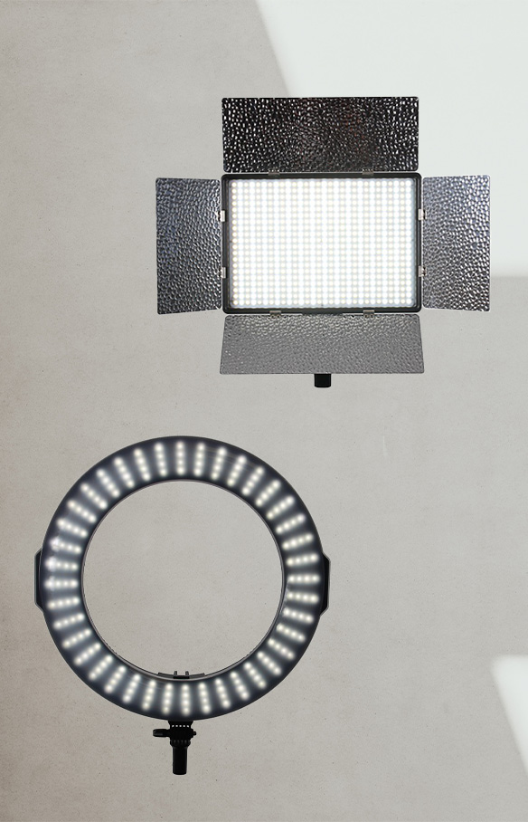 Lichtlösungen von Patona Patona Ringlicht und Fotolicht mit ausklappbaren Blenden