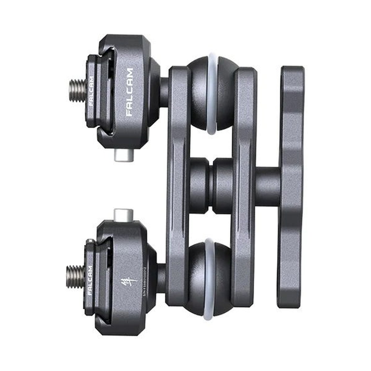 Falcam F22 Dual Quick Release Monitor Mount Kit 2548 - FALCAM Doppel-Gelenkarm mit Schnellwechselplatten, Seitenansicht