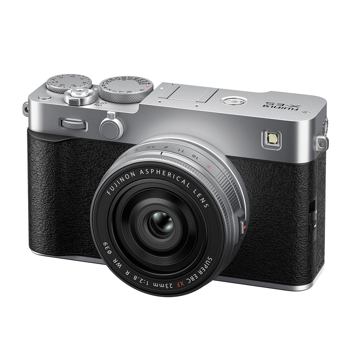 Fujifilm X-E5 Gehäuse Silber + Fujifilm 23 mm 1:2,8 XF R WR