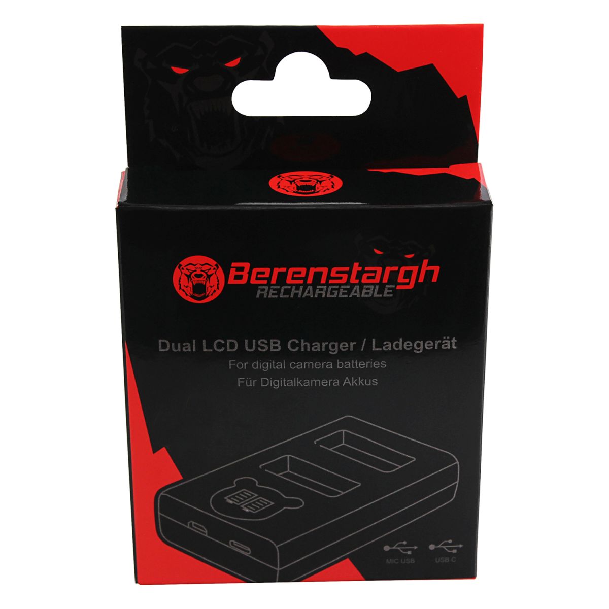 Berenstargh Dual USB Ladegerät für Canon LP-E6