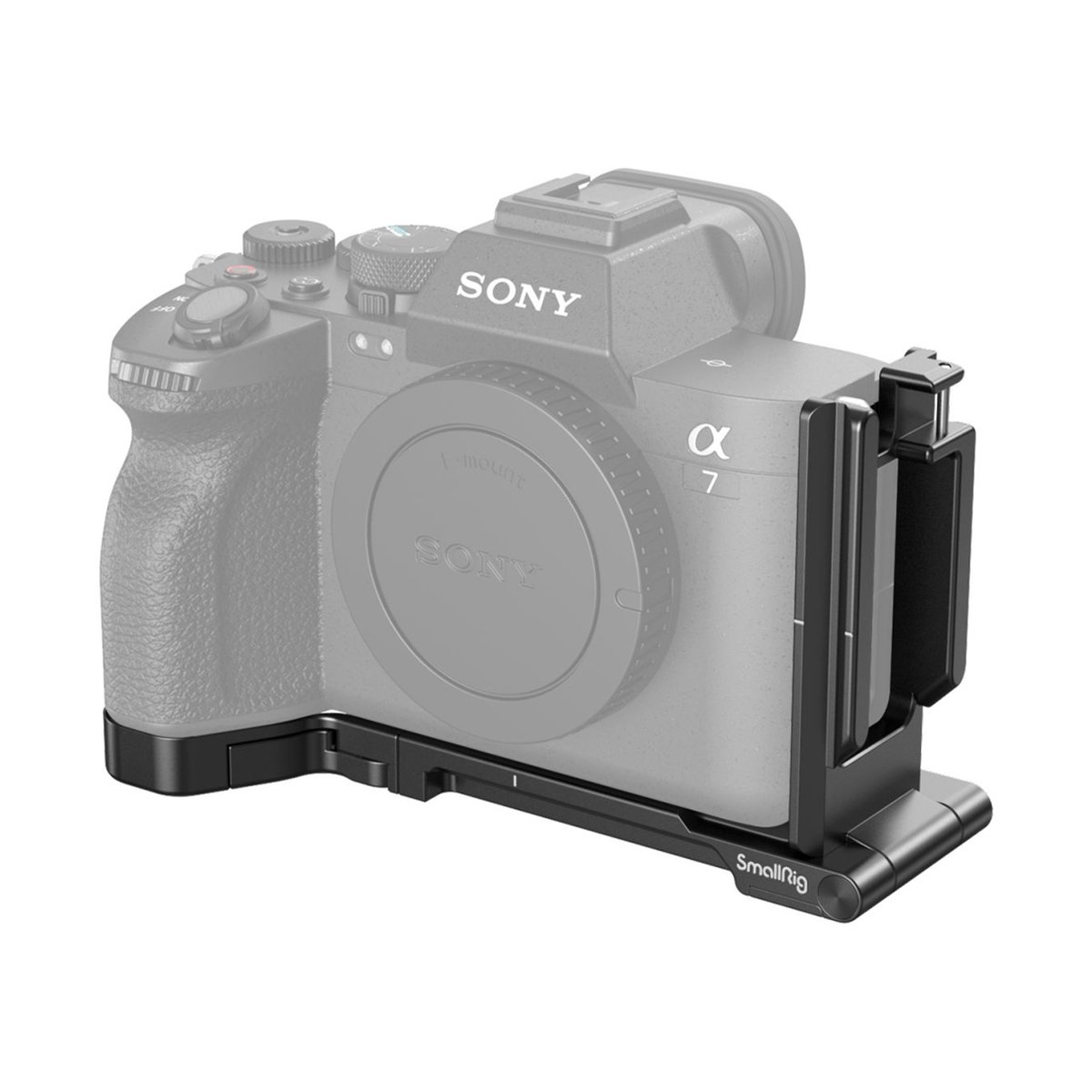 SmallRig 3984 faltbares L-Bracket für Sony A7R V / A7 IV / A7S III - Anwendungsbeispiel: SmallRig L-Bracket an Sony Alpha 7 Kamera.