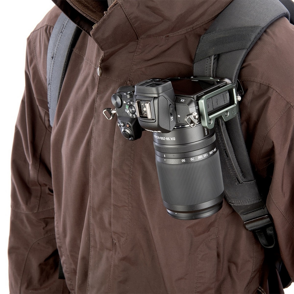 3 Legged Thing Zayla PD, L-Winkel für Nikon Z50, kompatibel mit Arca-Swiss und Peak Design Capture - Grau