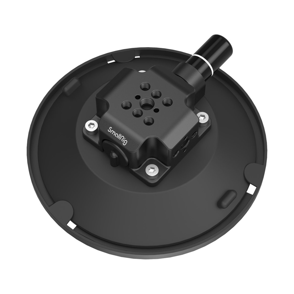 SmallRig 4114 6" Saugnapf- Kamerahalterung - Draufsicht SmallRig Basis mit Montageplatte und Anschlussarm.