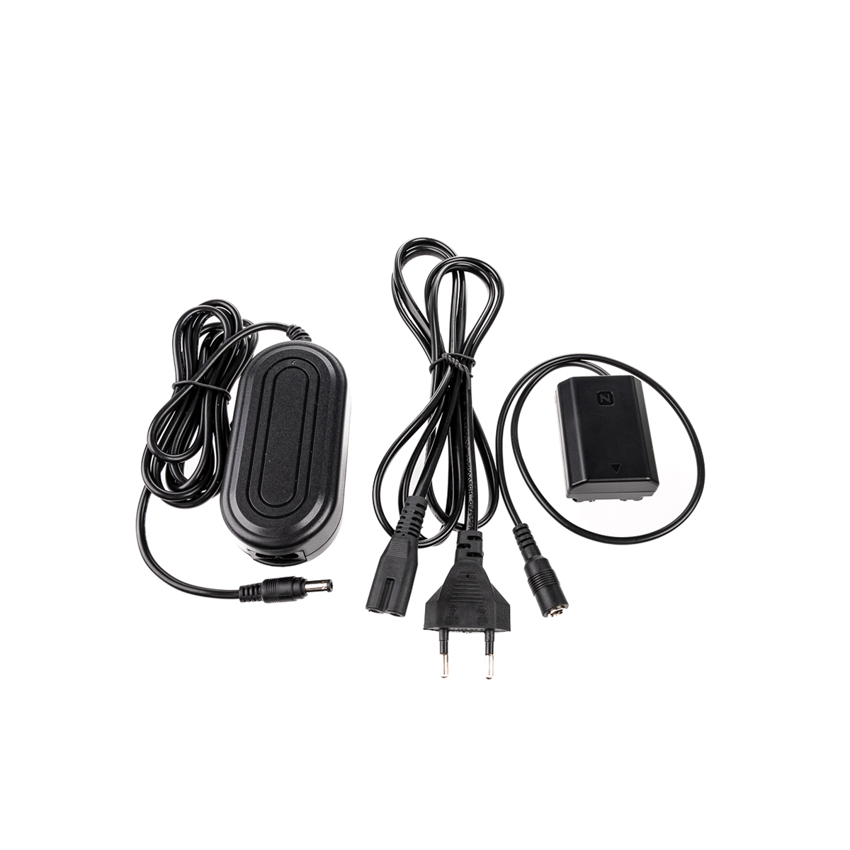 Caruba Volldecodierungs-Akku-Dummy für Sony NP-FZ100  und AC-PW20 Netzteil (US-Standard)