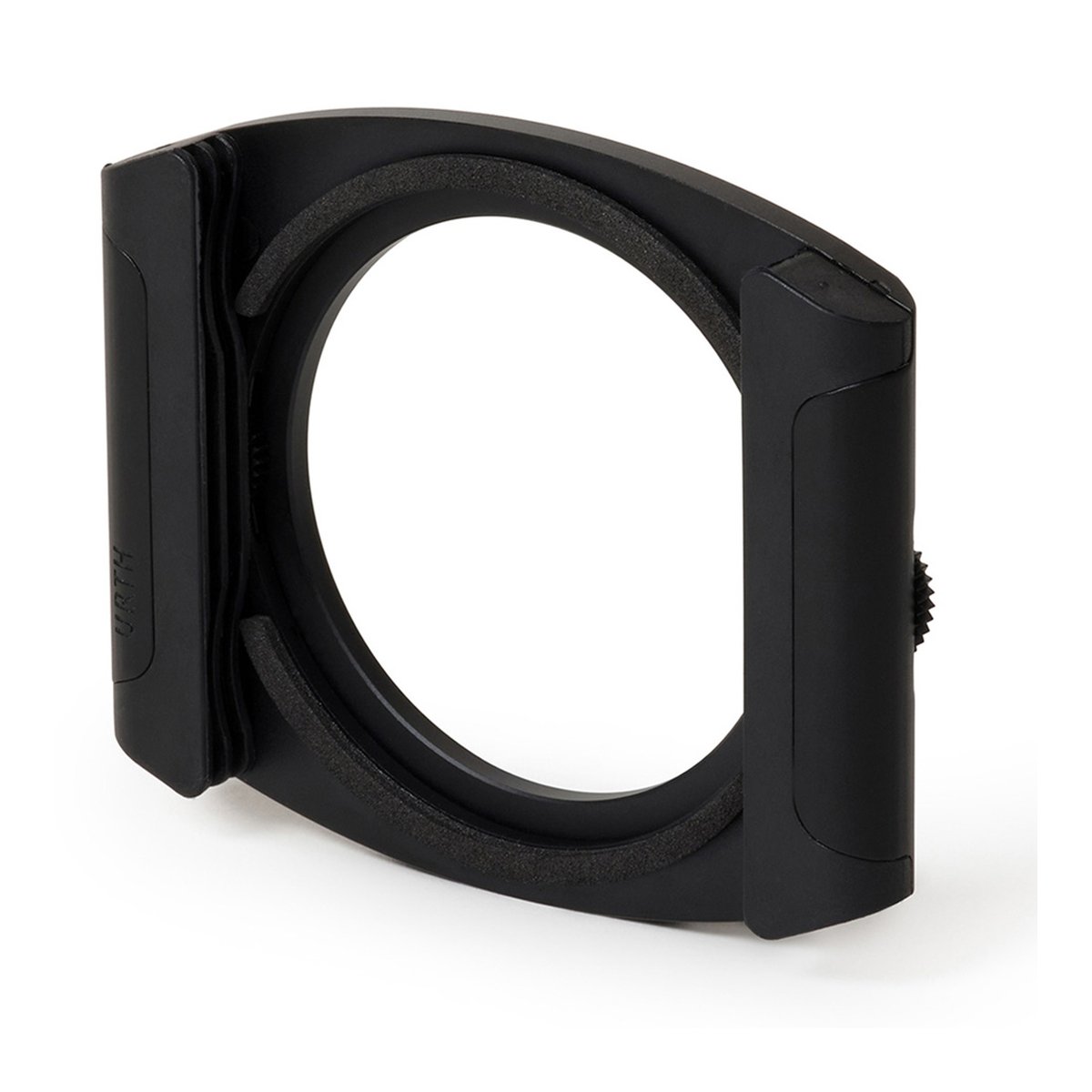 Urth 100mm Square Filter Holder - Abgewinkelte Ansicht des schwarzen URTH Filterhalters.