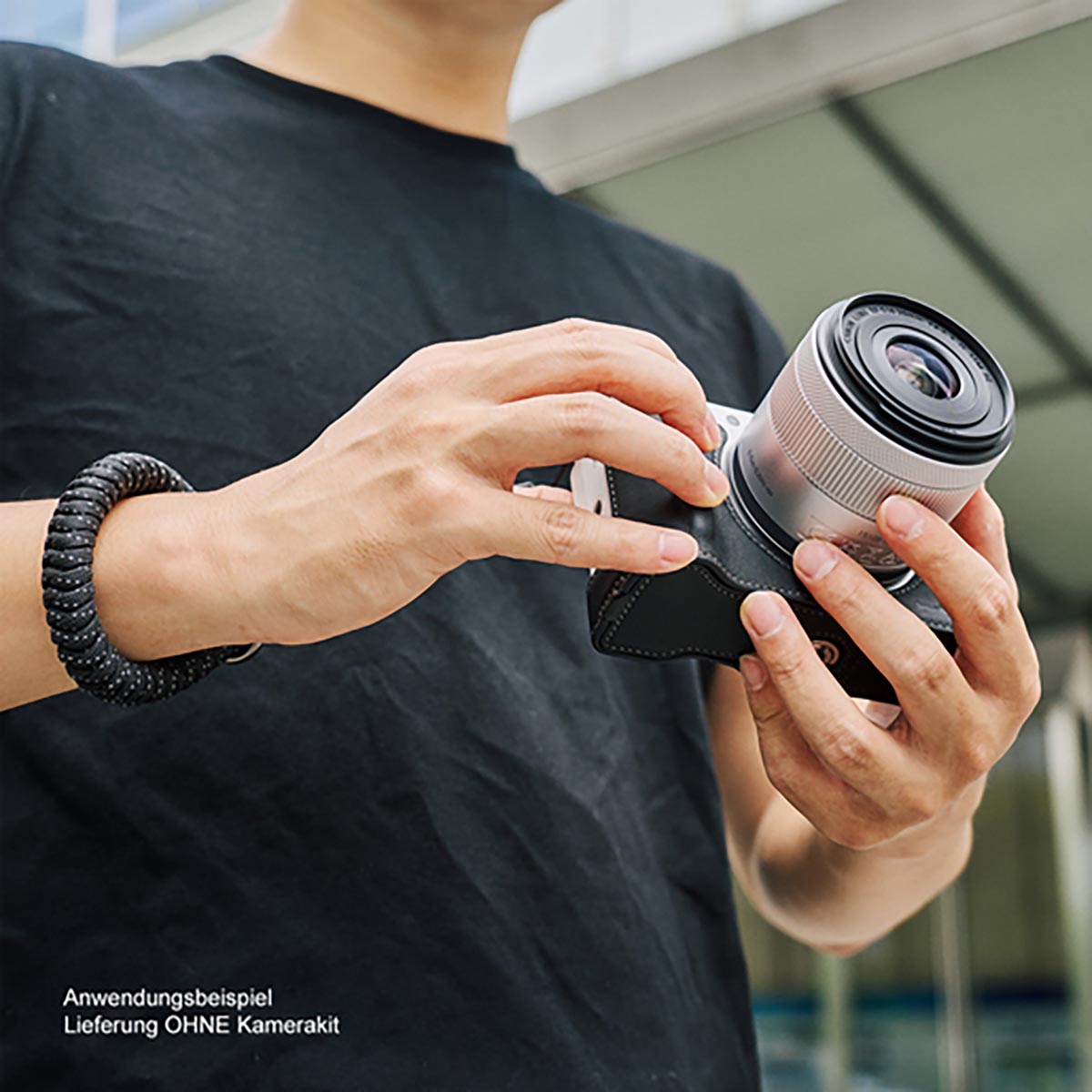 SmallRig 5433 Leder-Halbschalen-Kit Schwarz für Canon EOS R50 V