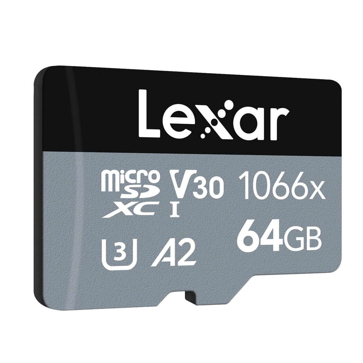 Lexar 64 GB Micro SDXC Pro Silver 1066x