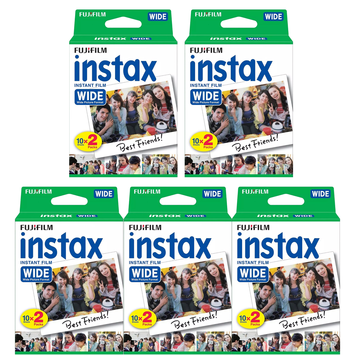 Fujifilm Instax Wide Film 5er Doppelpack (100 Bilder) Fujifilm Instax Wide 5er Doppelpack