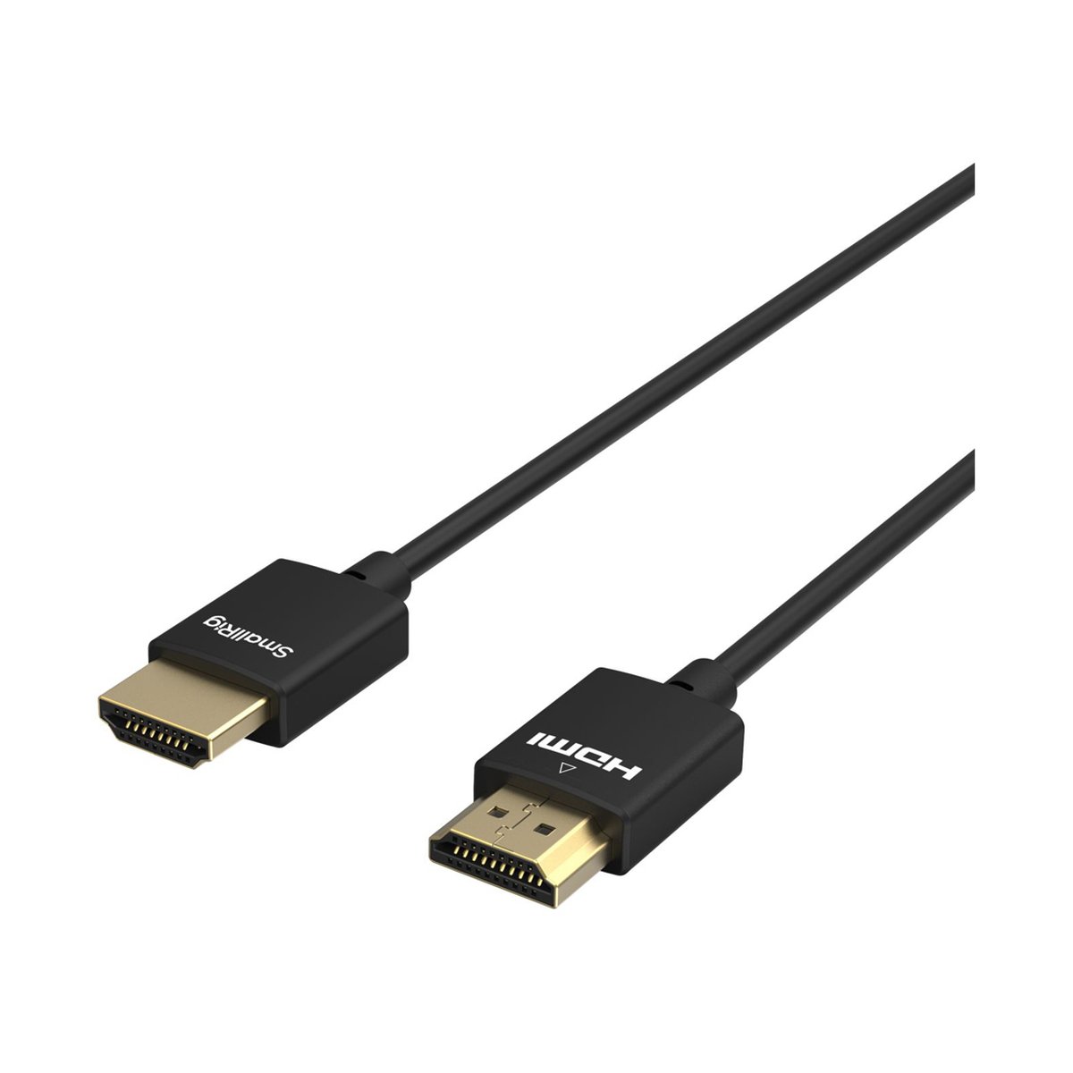 SmallRig 4794 Ultra-Slim 4K HDMI Data Cable A auf A (100cm) - Produktansicht: Schwarzes HDMI Kabel mit goldenen Steckern und SmallRig Logo.