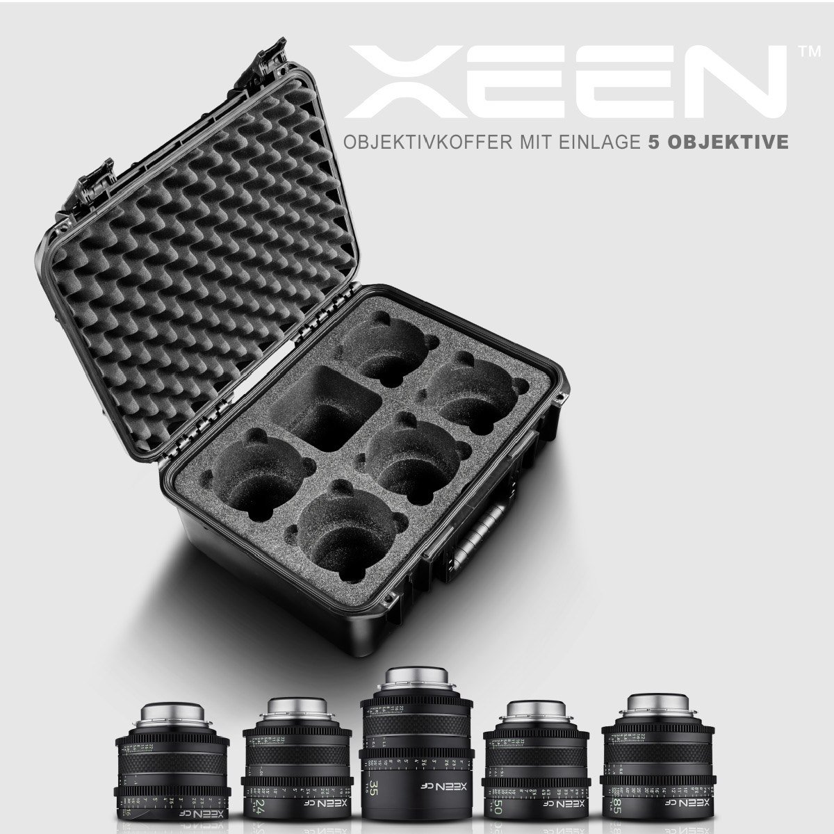 XEEN CF Komplettset 5x Canon EF mit Koffer