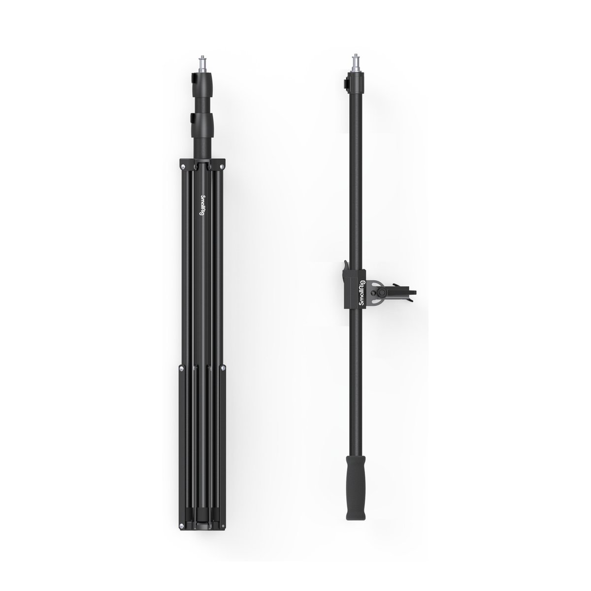 SmallRig 3737 RA-S280A Leuchtenstativ mit Arm, luftgepolstert - Zusammengeklapptes und ausgefahrenes SmallRig Lichtstativ