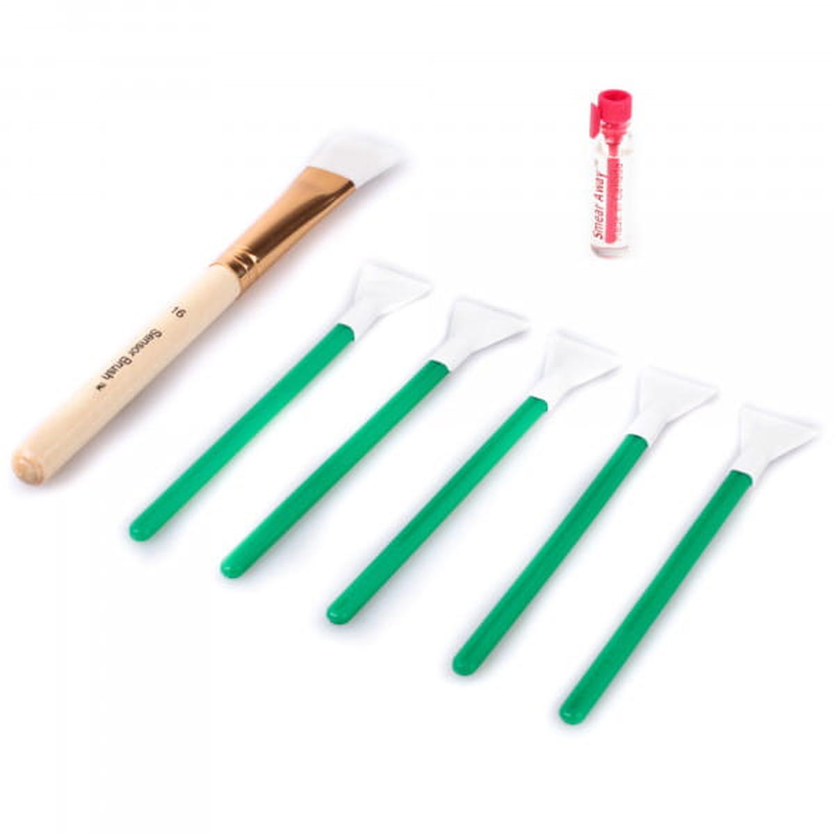 VisibleDust EZ Plus Mini-Kit 1.0 - 1ml Smear Away + Sensor Brush + 5x VSwab Sensor Cleaning Swab grü