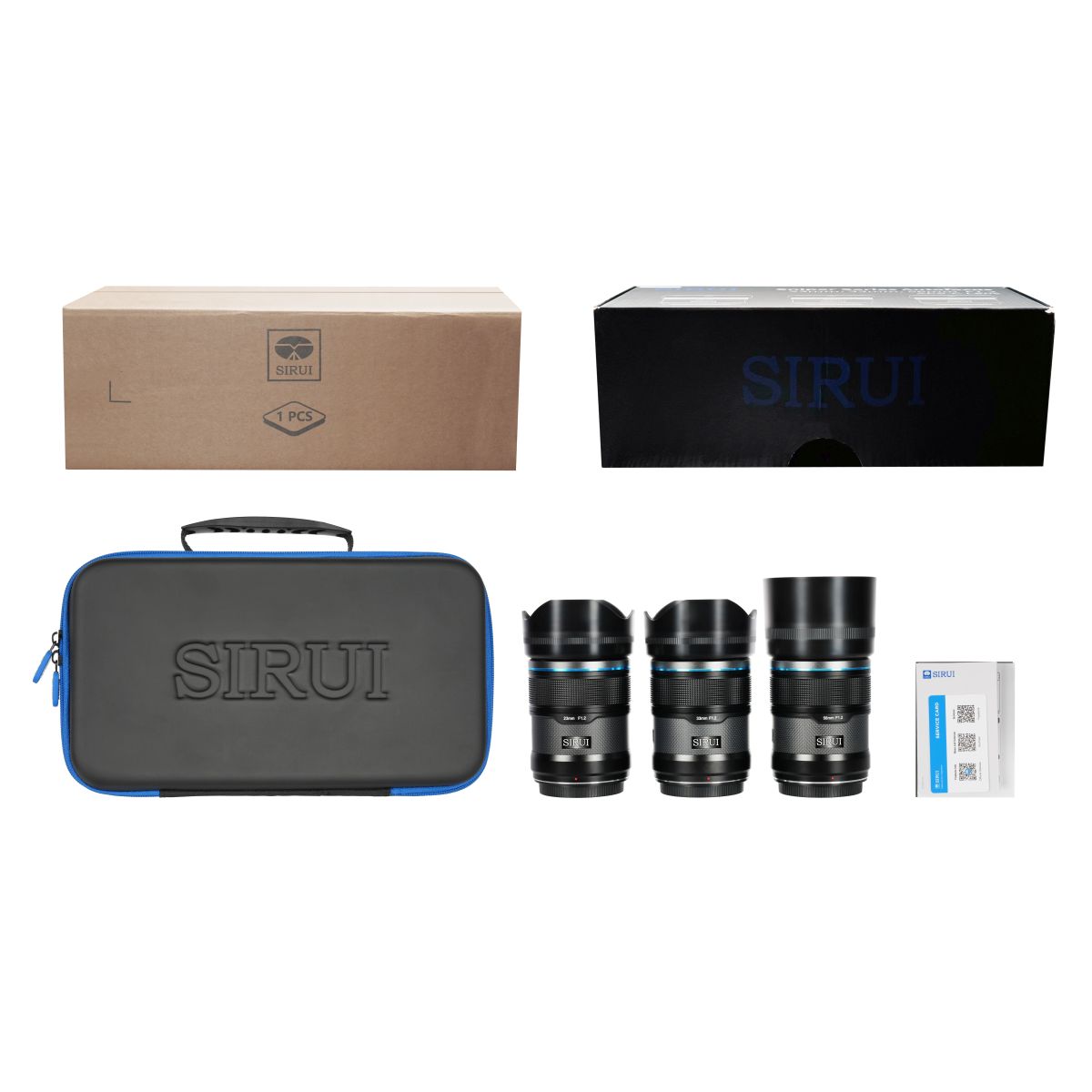 Sirui 23 mm + 33 mm + 56 mm 1:1,2 Sniper AF Kit Nikon Z-Mount Schwarz Carbon